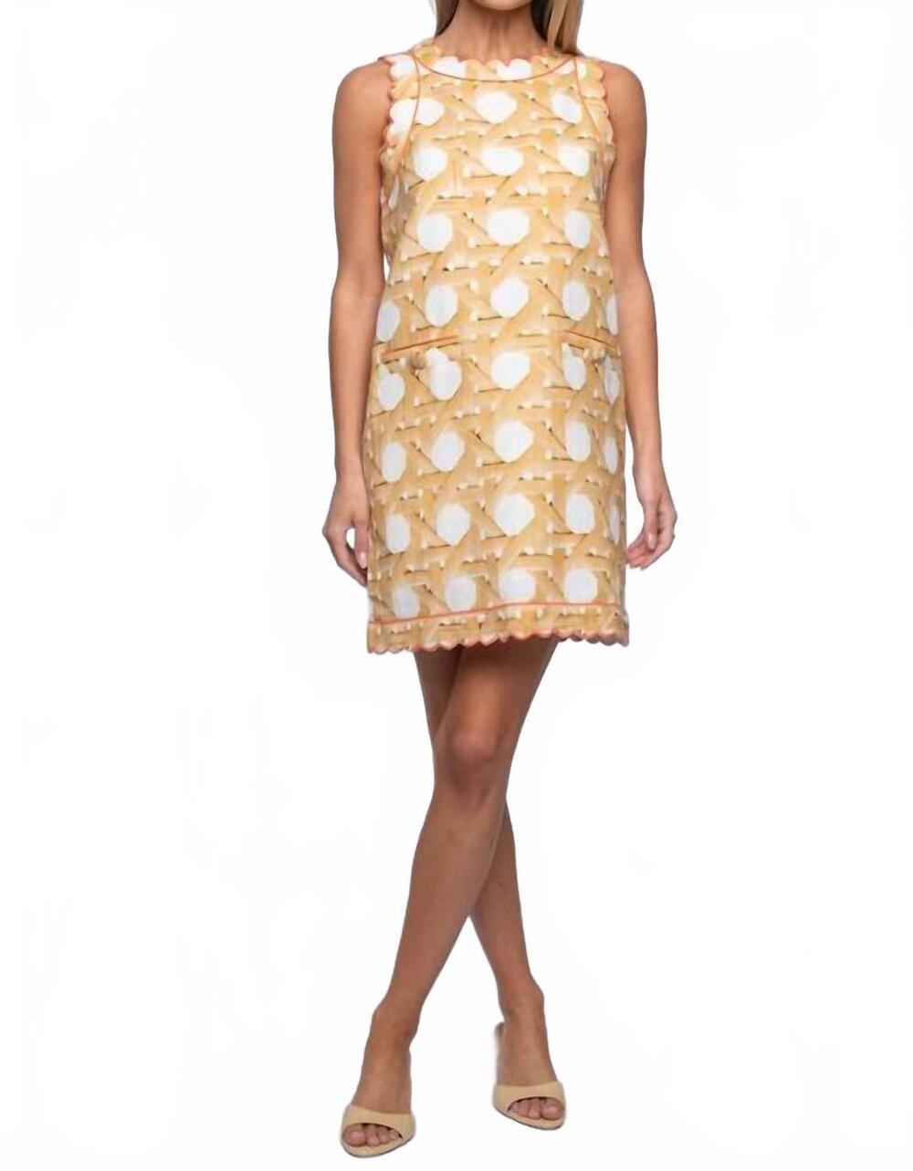 NEW ELIZABETH JAMES THE LABEL ellie mini dress in wicker